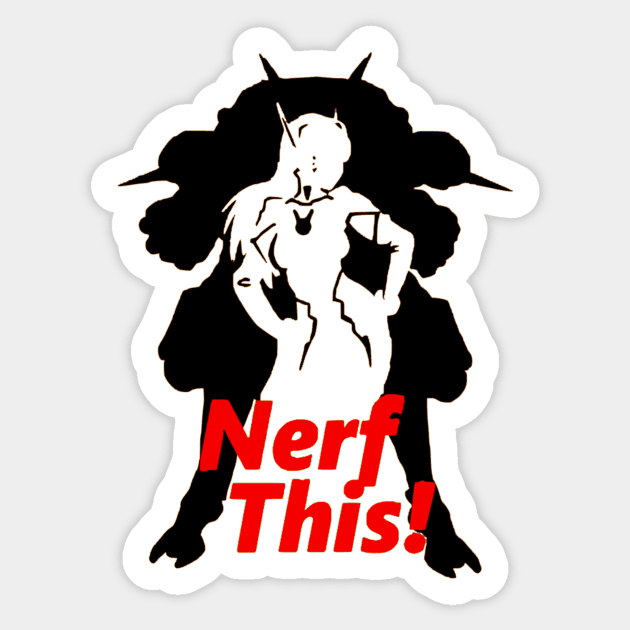 D.Va - Nerf This Sticker by OtakuPapercraft